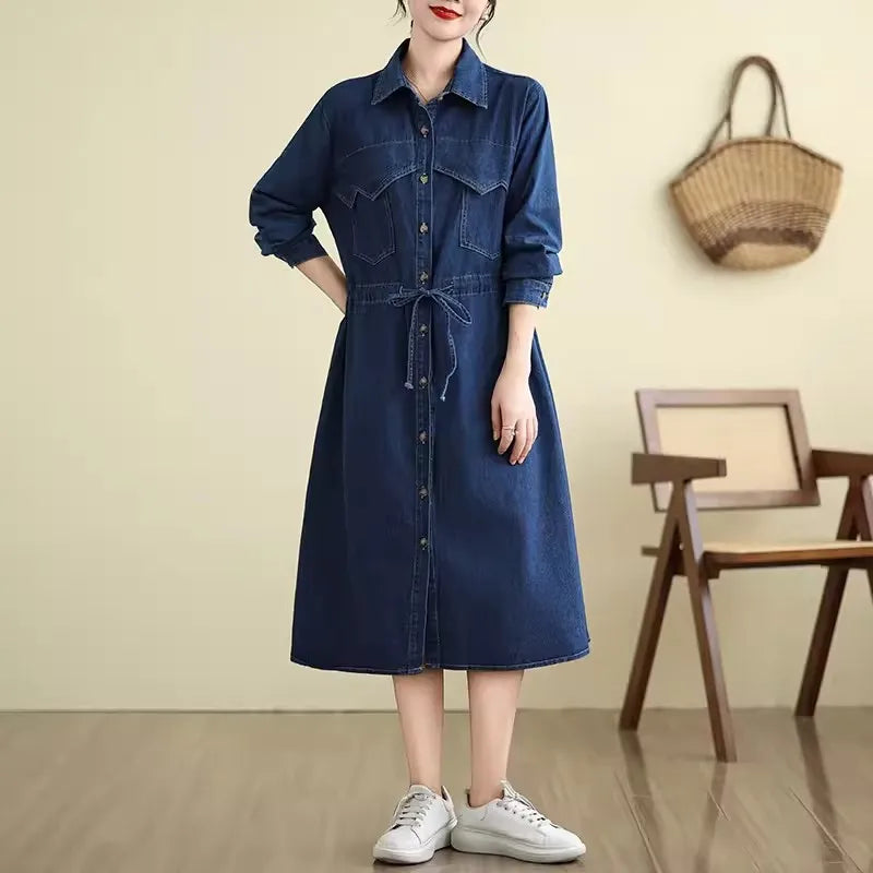 Navy Luxe™ | Denim Dress